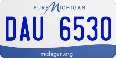 MI license plate DAU6530