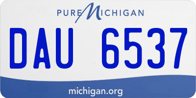 MI license plate DAU6537