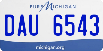MI license plate DAU6543