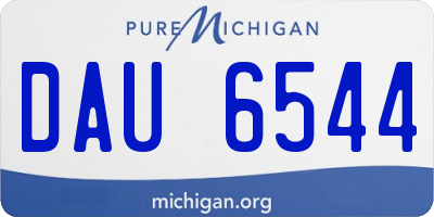 MI license plate DAU6544