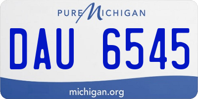 MI license plate DAU6545