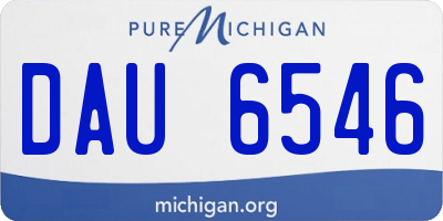 MI license plate DAU6546