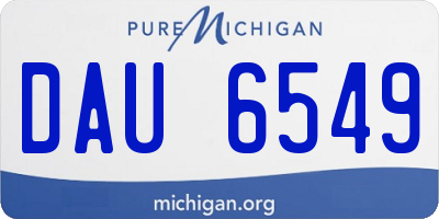 MI license plate DAU6549