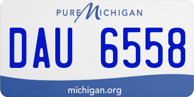 MI license plate DAU6558