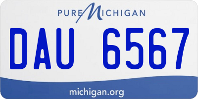MI license plate DAU6567