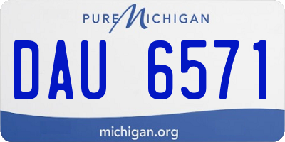 MI license plate DAU6571