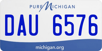 MI license plate DAU6576
