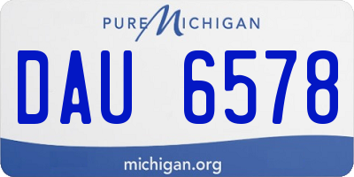 MI license plate DAU6578