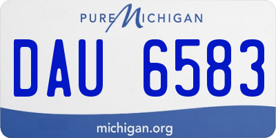 MI license plate DAU6583