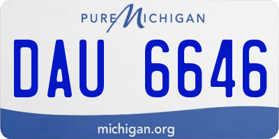MI license plate DAU6646