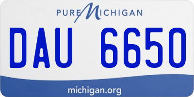 MI license plate DAU6650