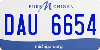MI license plate DAU6654