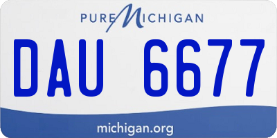MI license plate DAU6677