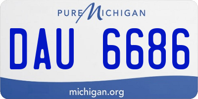 MI license plate DAU6686