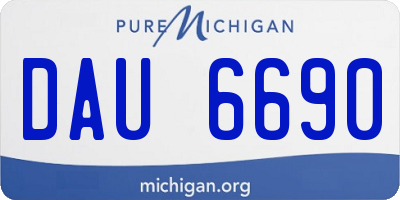 MI license plate DAU6690