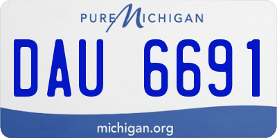 MI license plate DAU6691