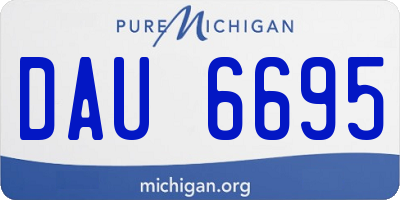 MI license plate DAU6695