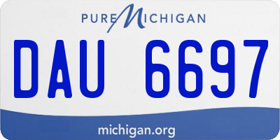 MI license plate DAU6697