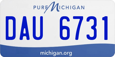 MI license plate DAU6731