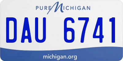 MI license plate DAU6741