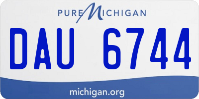 MI license plate DAU6744