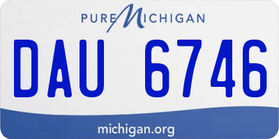 MI license plate DAU6746