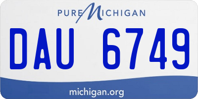 MI license plate DAU6749