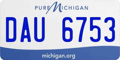 MI license plate DAU6753