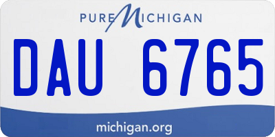 MI license plate DAU6765