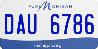 MI license plate DAU6786