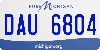 MI license plate DAU6804
