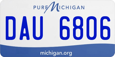 MI license plate DAU6806