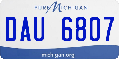 MI license plate DAU6807