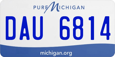 MI license plate DAU6814