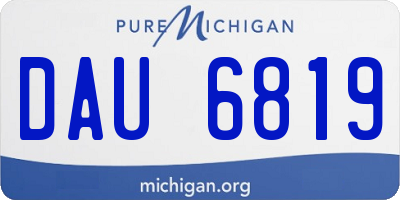 MI license plate DAU6819