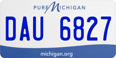 MI license plate DAU6827