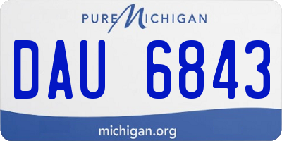 MI license plate DAU6843