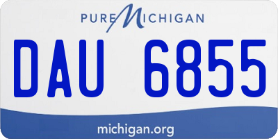 MI license plate DAU6855