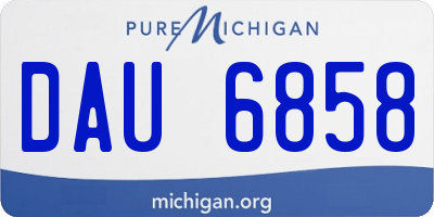 MI license plate DAU6858