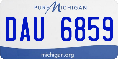 MI license plate DAU6859