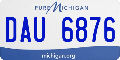 MI license plate DAU6876