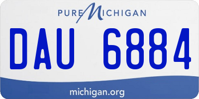 MI license plate DAU6884