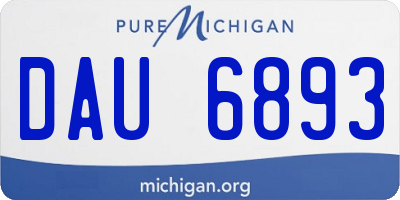 MI license plate DAU6893