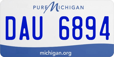 MI license plate DAU6894