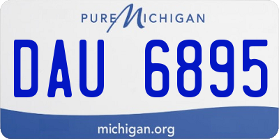 MI license plate DAU6895