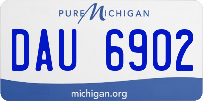 MI license plate DAU6902