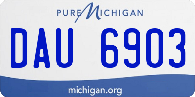 MI license plate DAU6903