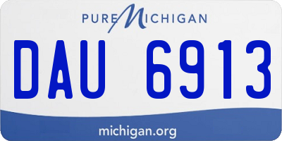 MI license plate DAU6913