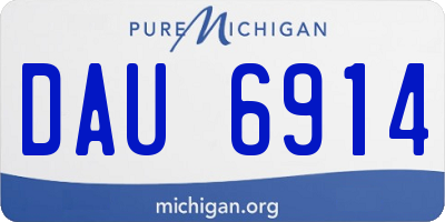 MI license plate DAU6914