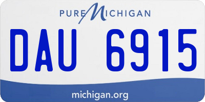 MI license plate DAU6915